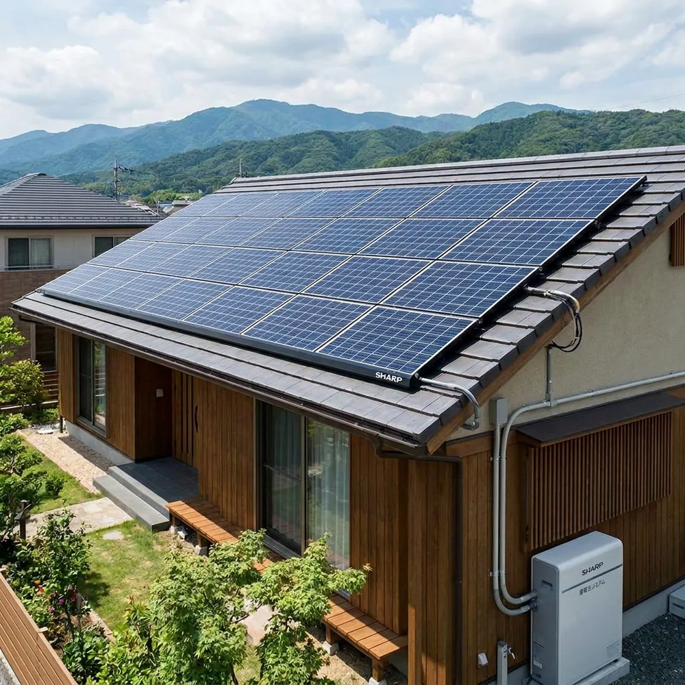 シャープ 太陽光＋蓄電池の設置イメージ